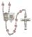 Saint George and Coast Guard Rosary with Light Amethyst Beads