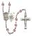 Saint George and Marines Rosary with Light Amethyst Beads