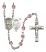 Saint George and Nat'l Guard Rosary with Light Amethyst Beads