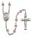 Saint Gerard Majella Engravable Rosary with Light Amethyst Beads