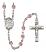 Saint Joseph Engravable Rosary with Light Amethyst Beads