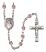 San Jose Engravable Rosary with Light Amethyst Beads