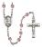 Saint Joshua Engravable Rosary with Light Amethyst Beads