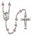 Saint Jude Thaddeus Engravable Rosary with Light Amethyst Beads