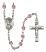 Saint Michael the Archangel Engravable Rosary with Light Amethyst Beads