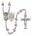 Saint Michael and EMT Rosary with Light Amethyst Beads