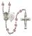 Saint Michael and Army Rosary with Light Amethyst Beads