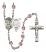 Saint Michael and Nat'l Guard Rosary with Light Amethyst Beads