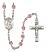 Saint Nicholas Engravable Rosary with Light Amethyst Beads