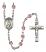 Saint Peregrine Laziosi Engravable Rosary with Light Amethyst Beads