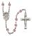 Angel de la Guardia Engravable Rosary with Light Amethyst Beads