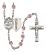 Sts. Cosmas & Damian and Doctors Rosary with Light Amethyst Beads