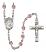 Saint Vincent de Paul Engravable Rosary with Light Amethyst Beads