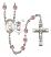 Saint Christopher and Gymnastics Rosary with Light Amethyst Beads