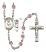 Saint Christopher and Dance Rosary with Light Amethyst Beads