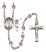 Saint Christopher and Golf Rosary with Light Amethyst Beads