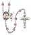 Saint Christopher and Tennis Rosary with Light Amethyst Beads