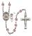 Saint Christopher and Swimming Rosary with Light Amethyst Beads