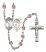 Saint Sebastian and Golf Rosary with Light Amethyst Beads