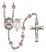 Saint Sebastian and Swimming Rosary with Light Amethyst Beads