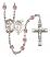 Saint Sebastian and Surfing Rosary with Light Amethyst Beads