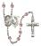 Saint Cecilia and Marching Band Rosary with Light Amethyst Beads