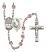 Saint Cecilia and Choir Rosary with Light Amethyst Beads