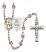 Saint Kateri and Equestrian Rosary with Light Amethyst Beads