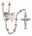 Saint Sebastian and Archery Rosary with Light Amethyst Beads