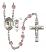 Saint Christopher and Archery Rosary with Light Amethyst Beads