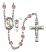 Saint Christopher and Rugby Rosary with Light Amethyst Beads