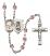 Saint Christopher and Fishing Rosary with Light Amethyst Beads