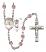 Saint Christopher and Water Polo-Men Rosary with Light Amethyst Beads