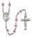 Saint Gertrude of Nivelles Engravable Rosary with Light Amethyst Beads