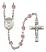 Saint Lillian Engravable Rosary with Light Amethyst Beads