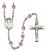 Saint Dominic Savio Engravable Rosary with Light Amethyst Beads