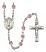 Saint Stephanie Engravable Rosary with Light Amethyst Beads