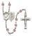 Pope Emeritace Benedict XVI Rosary with Light Amethyst Beads