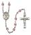 Our Lady of All Nations Engravable Rosary with Light Amethyst Beads