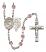 Our Lady of Mount Carmel Rosary with Light Amethyst Beads