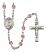 Saint Alice Engravable Rosary with Light Amethyst Beads