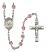 Saint Rebecca Engravable Rosary with Light Amethyst Beads