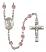 Saint Christian Demosthenes Engravable Rosary with Light Amethyst Beads