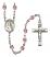 Saint Wenceslaus Engravable Rosary with Light Amethyst Beads