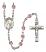 Saint Susanna Engravable Rosary with Light Amethyst Beads