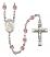 Saint Angela Merici Engravable Rosary with Light Amethyst Beads