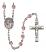 Virgen del Lourdes Engravable Rosary with Light Amethyst Beads