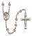 Saint Peter Nolasco Engravable Rosary with Light Amethyst Beads