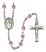 Our Lady of Consolation Engravable Rosary with Light Amethyst Beads