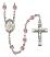 Saint Athanasius Engravable Rosary with Light Amethyst Beads